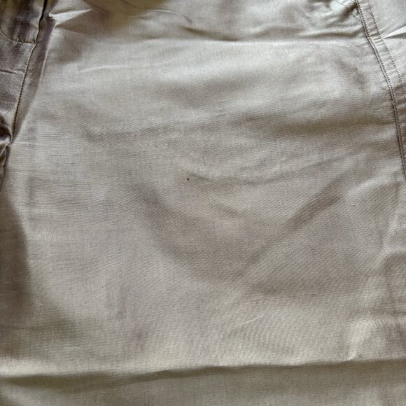 Vintage Sunny Leigh 100% Silk Cropped Pants Womens Size 10 Brown Pockets Y2K - Picture 10 of 12